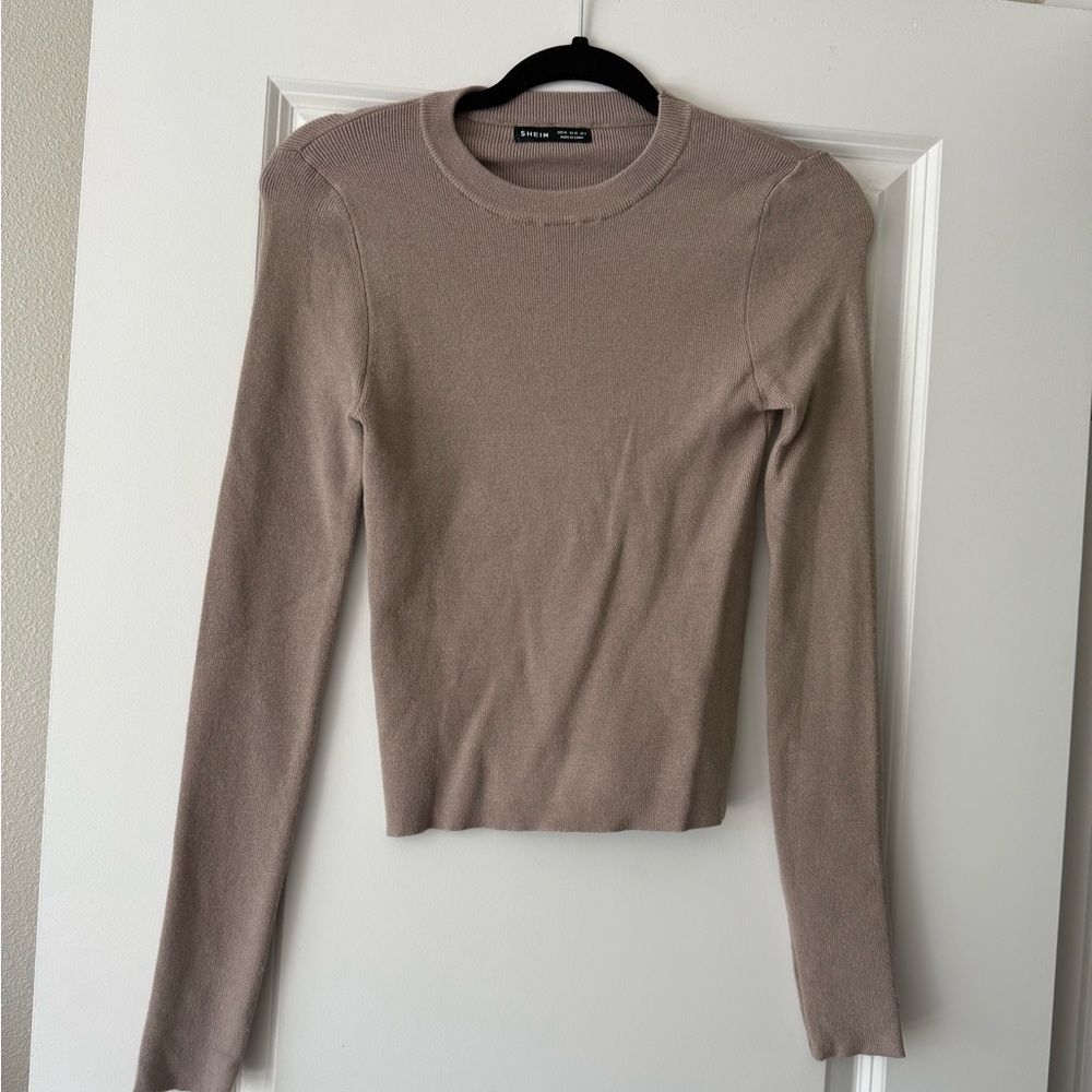 Donated: Tan Long Sleeve Top - donating 5/7